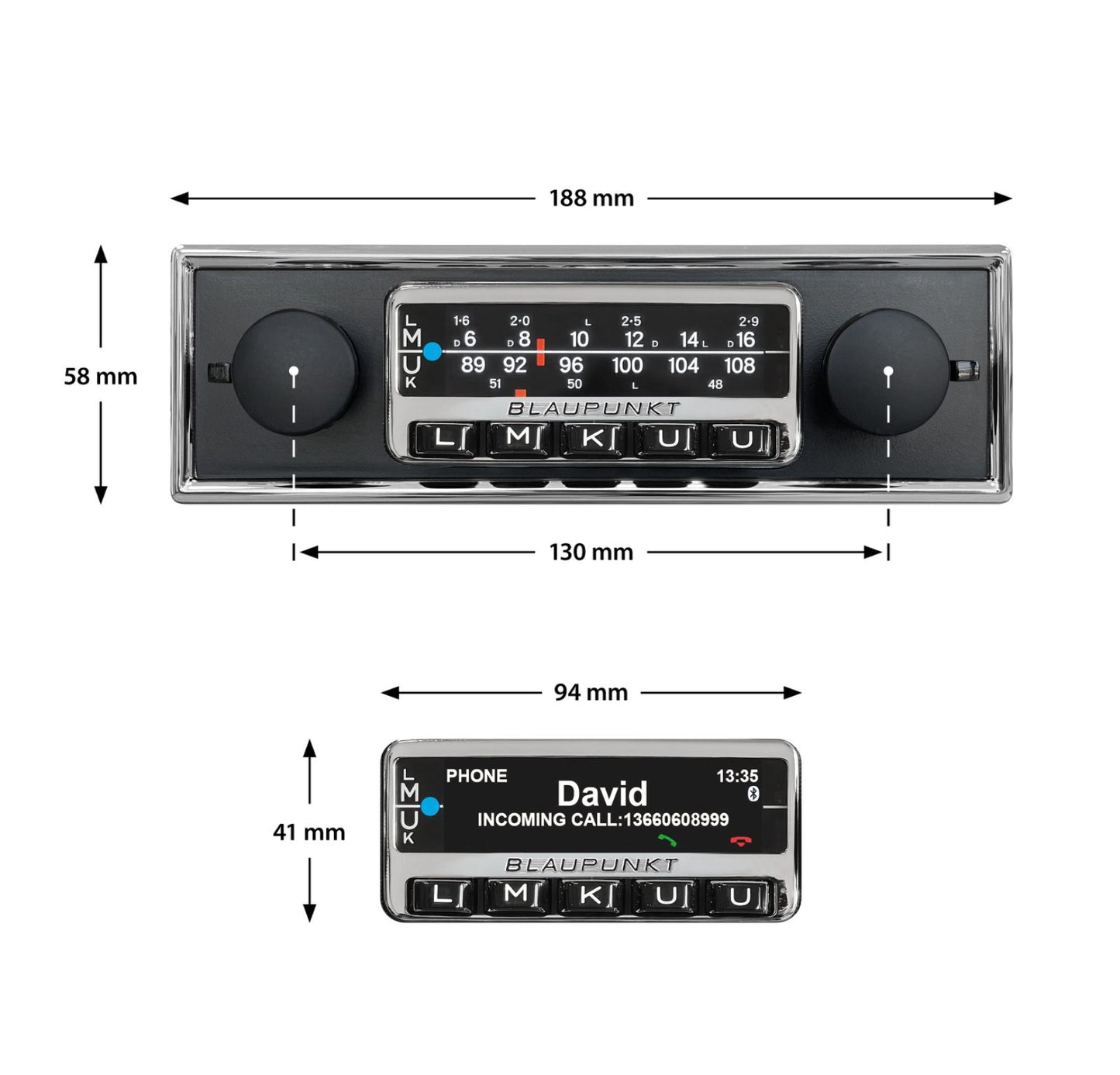 Blaupunkt Frankfurt Stereo - Retro Car Radio Bluetooth DAB USB Stereo