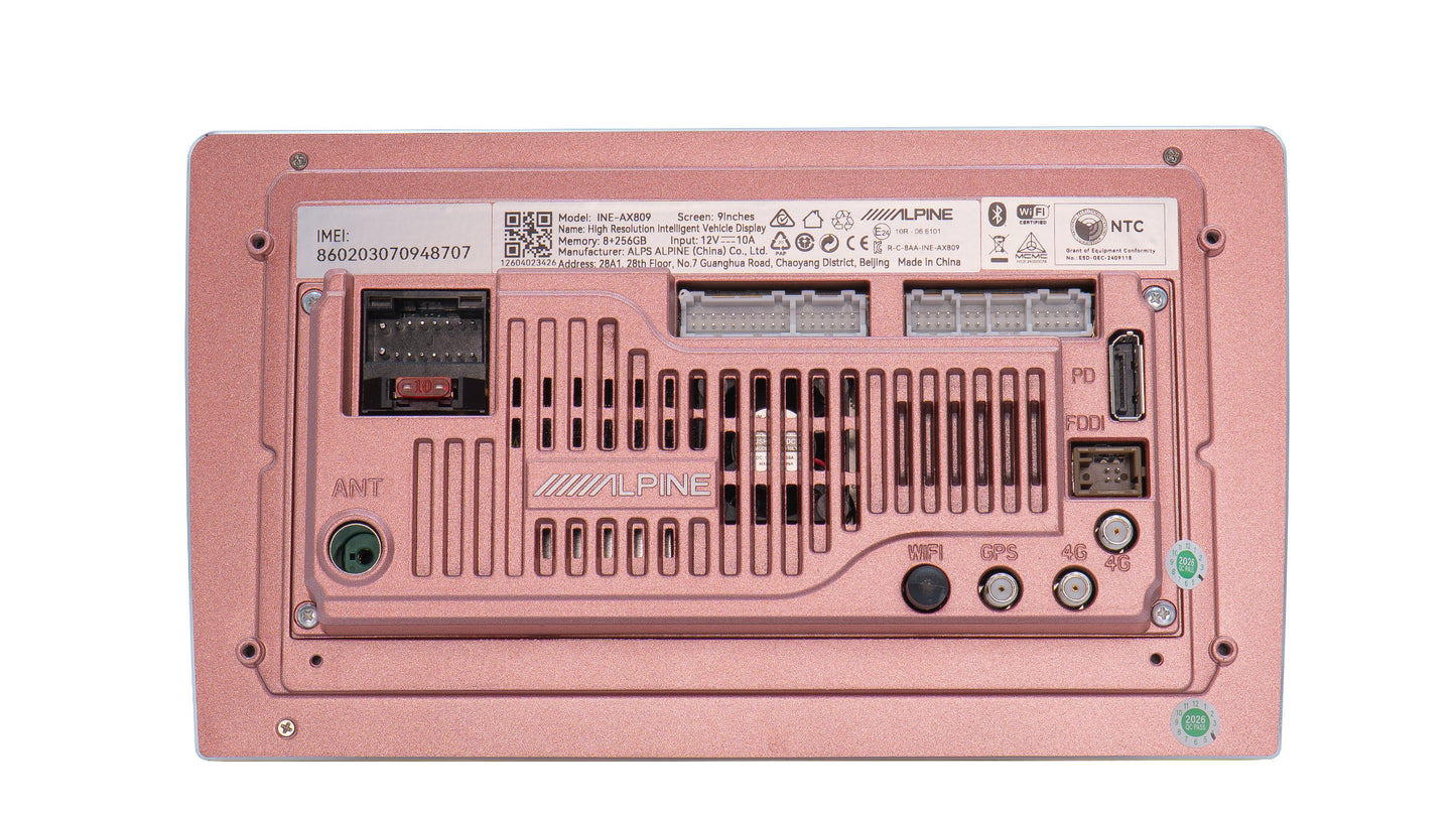 Alpine INE-AX809 - 9" Digital Multimedia Receiver Apple CarPlay Android Auto Hi-Res Audio playback Bluetooth USB & HDMI