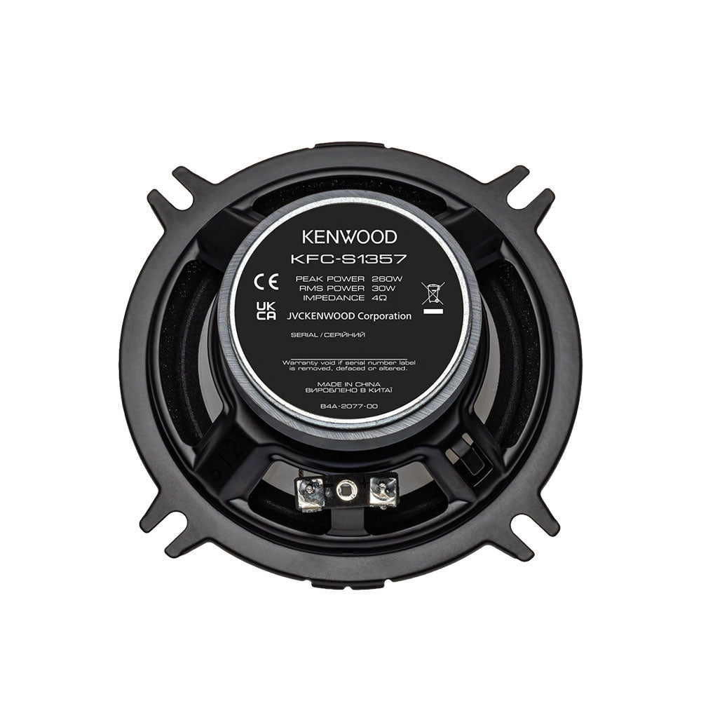 Kenwood KFC-S1357 5.25" (13cm) Coaxial Flush Mount Dual Cone Car Speaker System