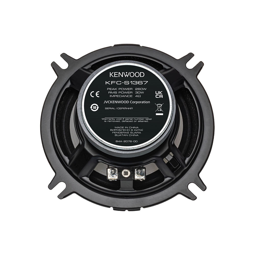 Kenwood KFC-S1367 5.25" (13cm) Coaxial Flush Mount 2 Way Speaker System