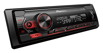 Pioneer MVH-S320BT 1-DIN receiver with Bluetooth, Red illumination, USB, Bluetooth