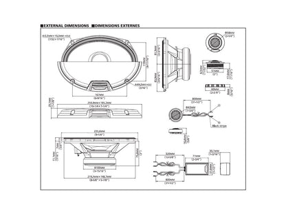 Alpine R2-S69C - 6"x9" 2-Way Component Speakers