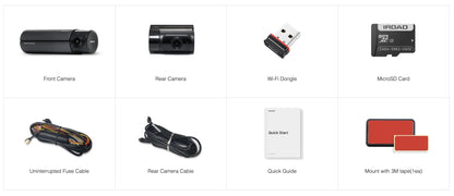 IROAD Dash Cam FX2 PRO 2CH Front & Rear 64GB SD Card