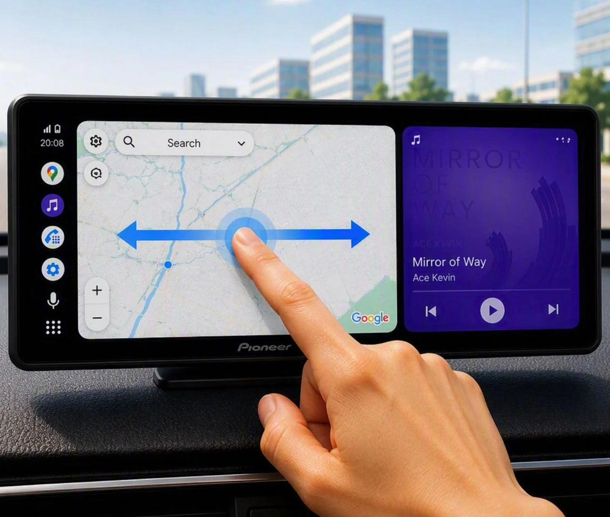 Pioneer SPH-OD880 - 8.8" Wireless CarPlay Android Auto Bluetooth On Dash Screen