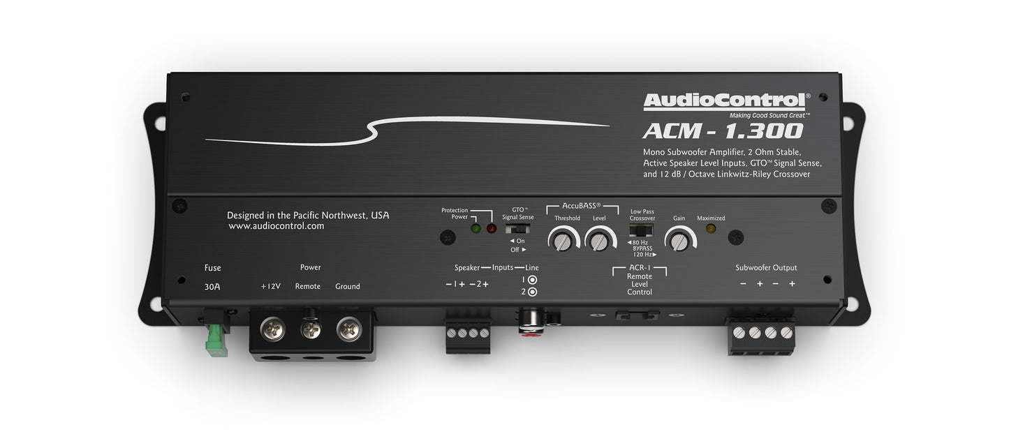 AudioControl ACM-1.300 Monoblock Micro Amplifier with Accubass®