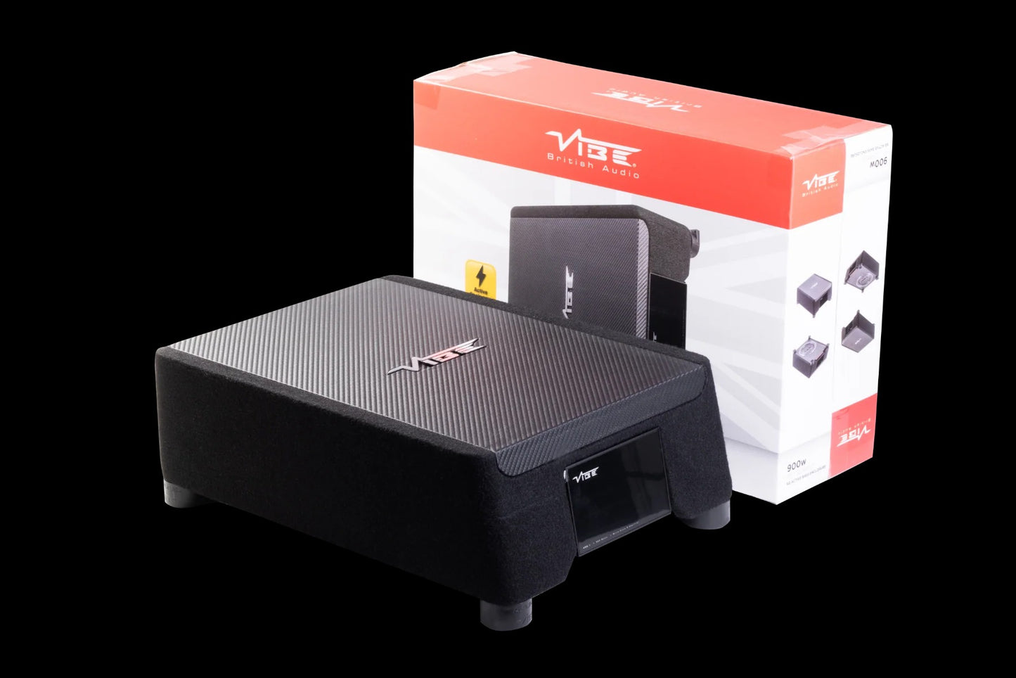 Vibe BA10ASQ-V4 - Black Air 10 inch SQ Active Down Firing Enclosure 900W