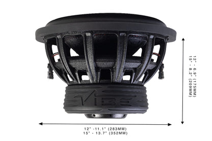 VIBE BD12D4-V4 - 12" BLACKDEATH Dual 4 Ohm Subwoofer