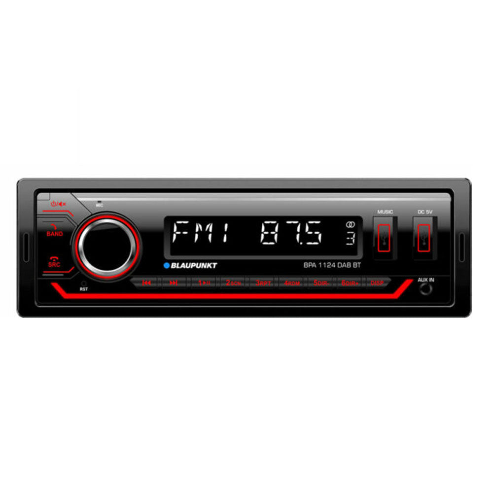 Blaupunkt BPA1124 DAB-BT - DAB, Bluetooth, USB, AUX Mechless Stereo