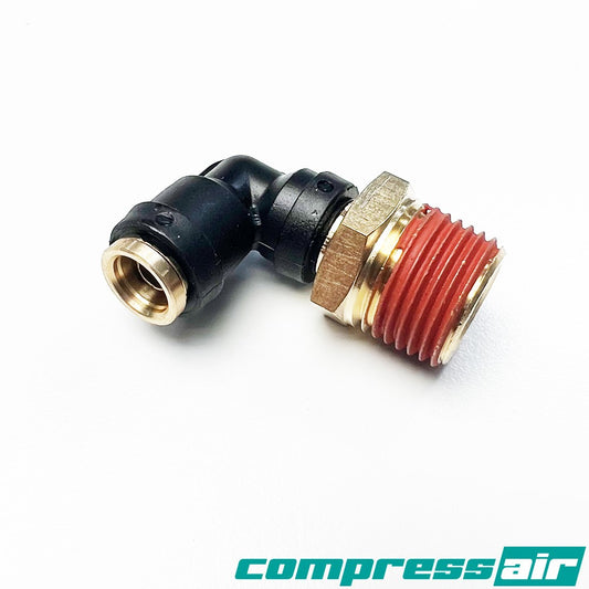 CompressAir Elbow 1/2" MNPT To 3/8" PTC