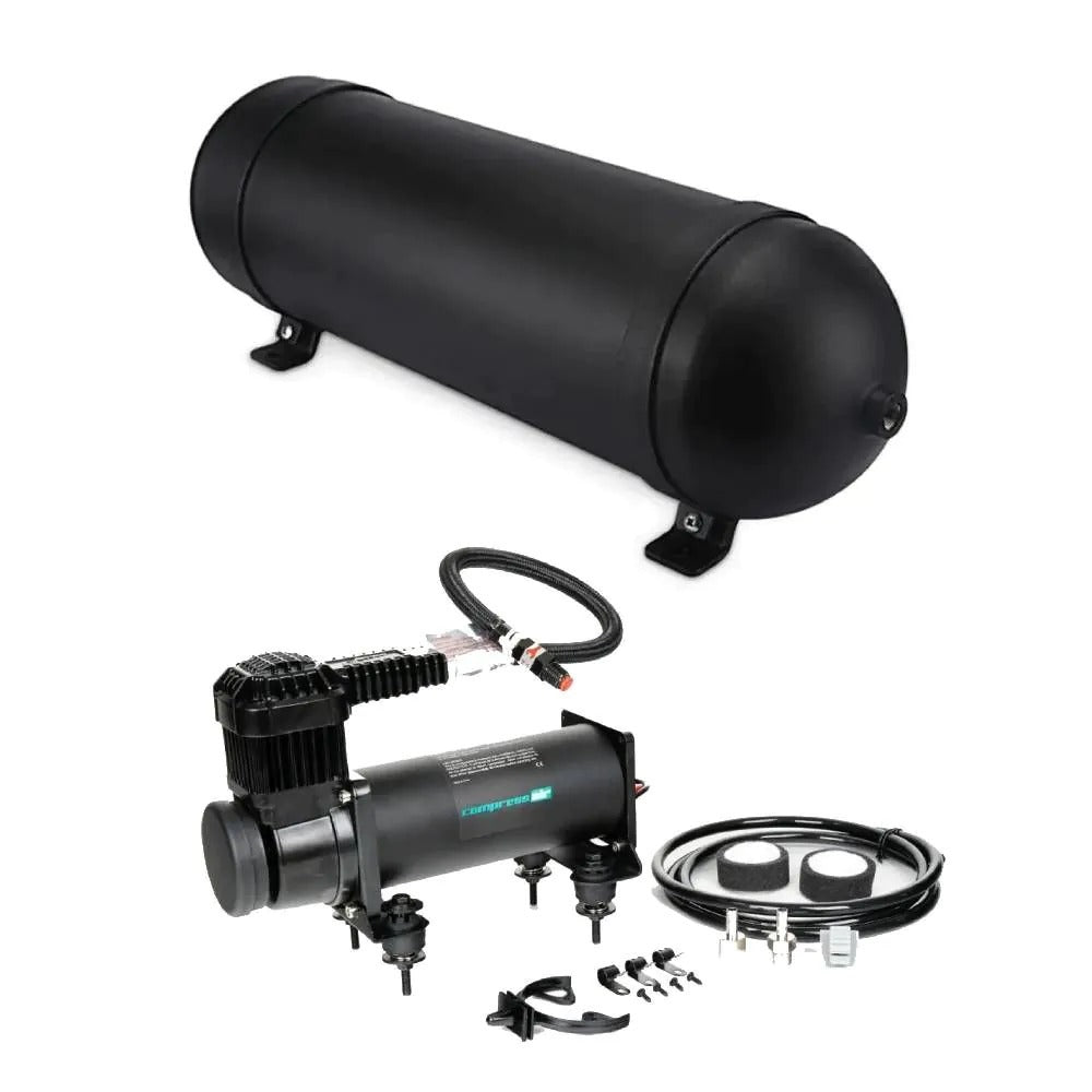 Compressair 3 Gallon Seamless Tank with CA444 Black Compressor Including Hardware