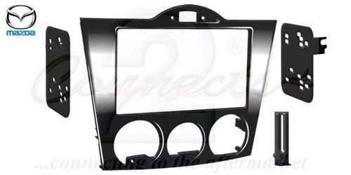 CT23MZ04 Double DIN Facia Plate Gloss Black for Mazda RX-8 with Climate Control