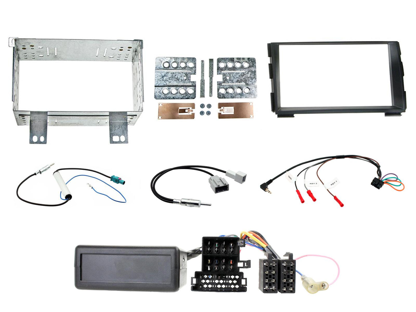 Connects 2 KIA Cee'd 2009> Amplified Double Din Complete Fascia Fitting Kit CTKKI04