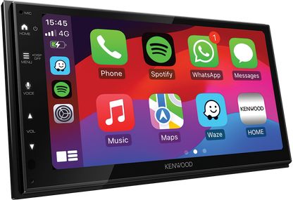Kenwood DMX6523DABS 6.8" WSVGA Display Wireless Apple CarPlay Android Auto & iPhone Android Mirroring DAB+ Bluetooth Stereo