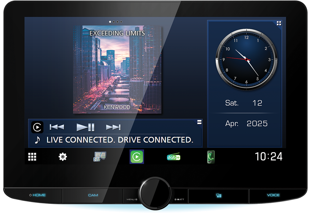 Kenwood DMX9724XDS - 10.1" CarPlay Android Auto Hi-Res Audio Wifi DAB Bluetooth Stereo