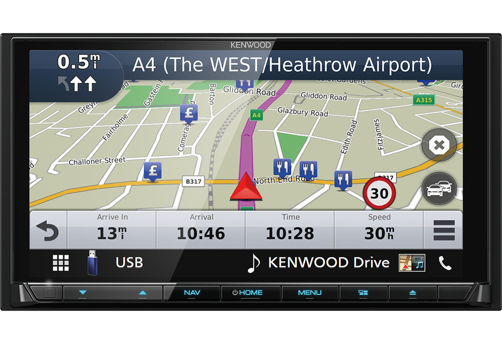 EX-DEMO - Kenwood DNX9190DABS - 6.8” HD Navigation CarPlay Android Bluetooth DAB