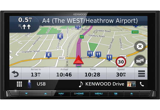 EX-DEMO - Kenwood DNX9190DABS - 6.8” HD Navigation CarPlay Android Bluetooth DAB