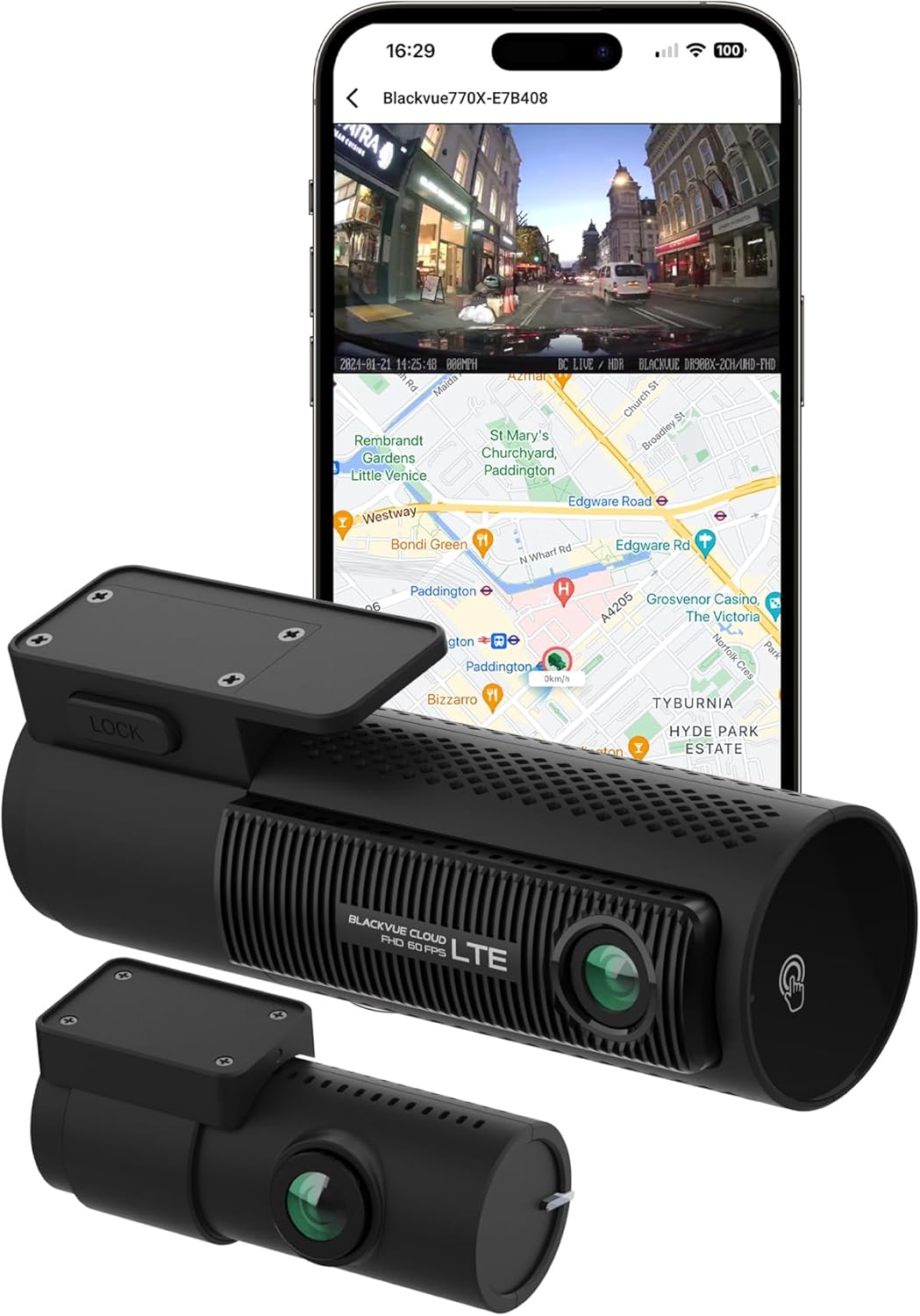 BlackVue DR770X-2CH LTE - 1080p 64GB Full HD Wi-Fi GPS Cloud 2 Channel Dash Cam