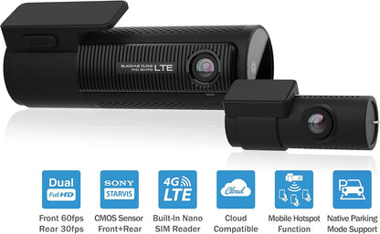 BlackVue DR770X-2CH LTE - 1080p 64GB Full HD Wi-Fi GPS Cloud 2 Channel Dash Cam