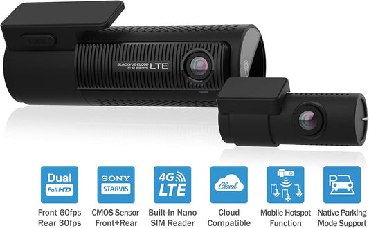 BlackVue DR770X-2CH LTE - 1080p 64GB Full HD Wi-Fi GPS Cloud 2 Channel Dash Cam