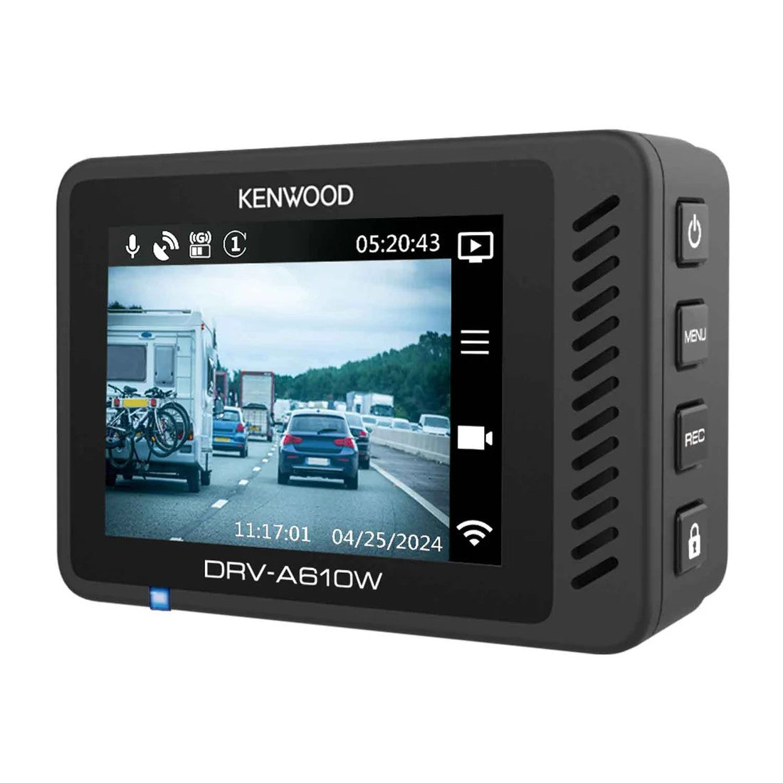 Kenwood DRV-A610W - 4K UHD Front Only Dashcam with 2.0" LCD Display, 64GB SD Card