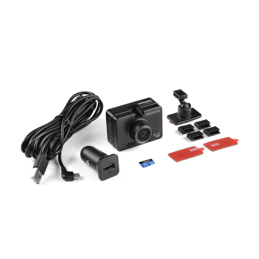 Kenwood DRV-A610W - 4K UHD Front Only Dashcam with 2.0" LCD Display, 64GB SD Card