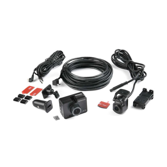 Kenwood DRVA510R11CA - 2K Wide QHD Front & Full-HD Rear Dashcam Bundle Incl 32GB SD-Card