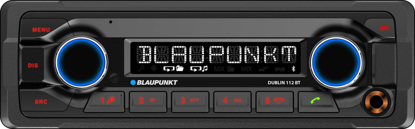 Blaupunkt Dublin 112 BT - Bluetooth, USB, AUX Mechless Stereo
