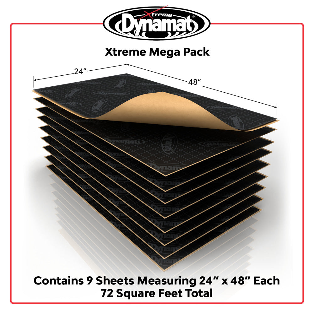 Dynamat Xtreme Mega Pak DYN10465 Larger Size Bulk Pack 9 Sheets