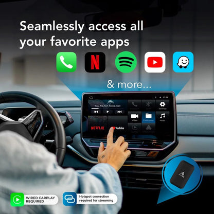 Autosky WCPAA-DUAL - Wireless CarPlay and Android Auto Adapter With Netflix & YouTube