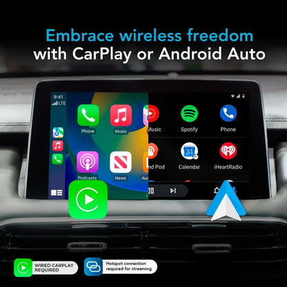 Autosky WCPAA-DUAL - Wireless CarPlay and Android Auto Adapter With Netflix & YouTube