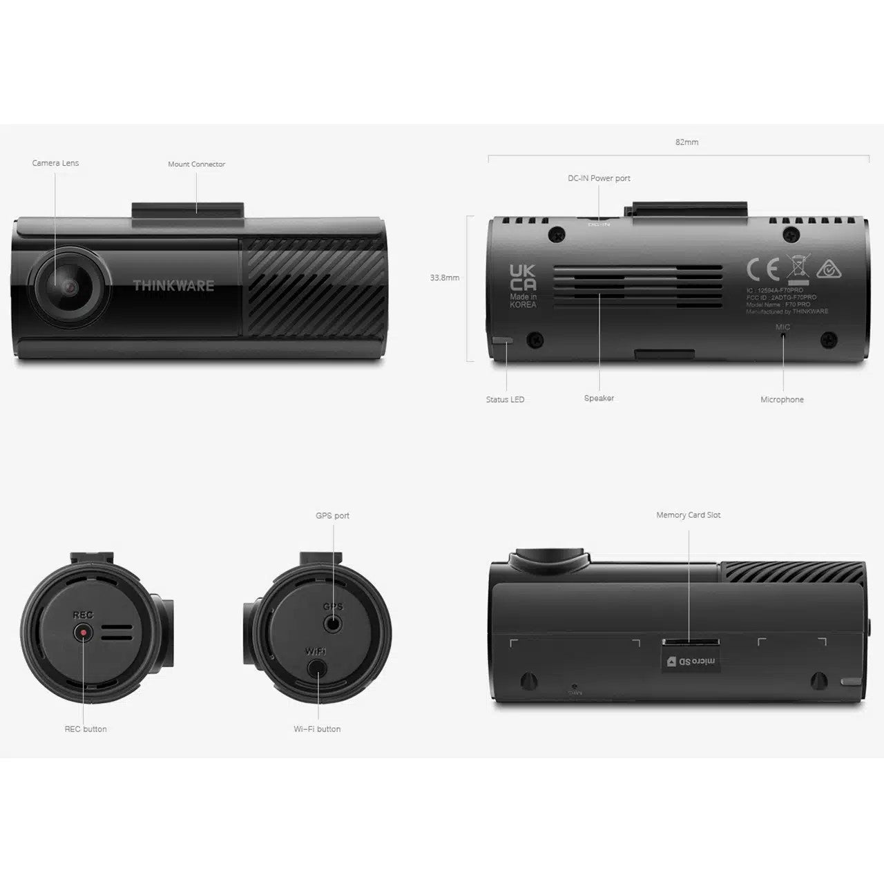 Thinkware F70 PRO 1CH - 1080P Full HD 32GB