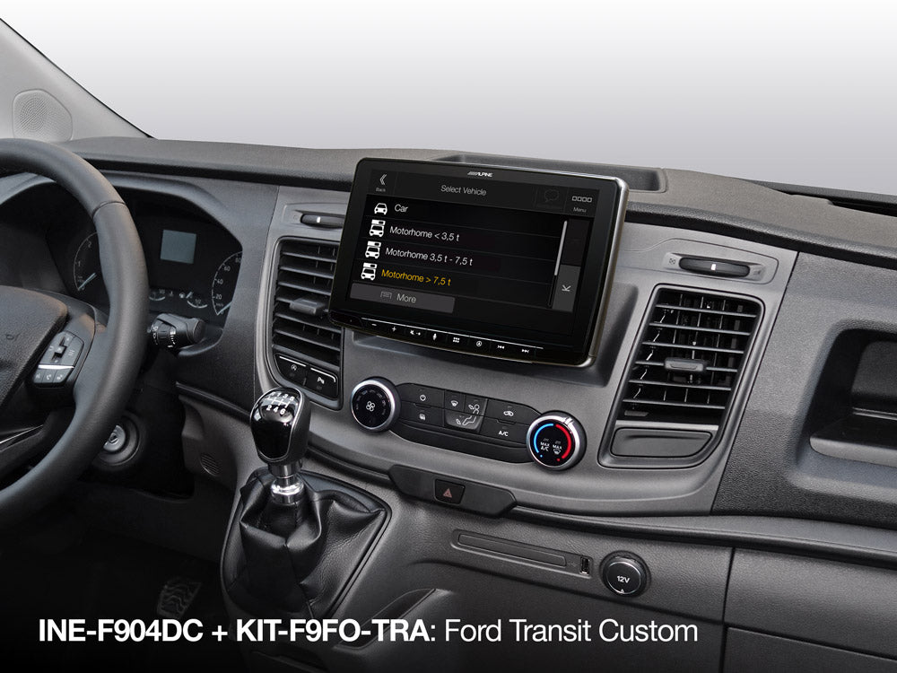 Alpine INE-F904DC – 9" Touch Screen, Built-in Navigation for Trucks, Campers and Large Motorhomes