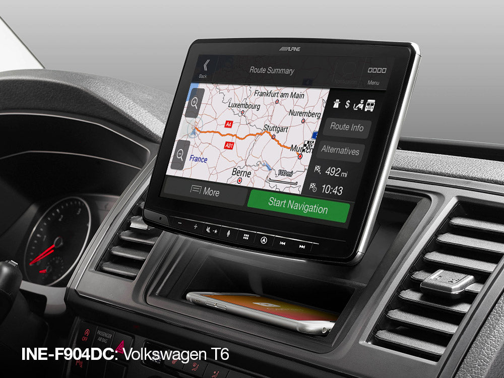 Alpine INE-F904DC – 9" Touch Screen, Built-in Navigation for Trucks, Campers and Large Motorhomes