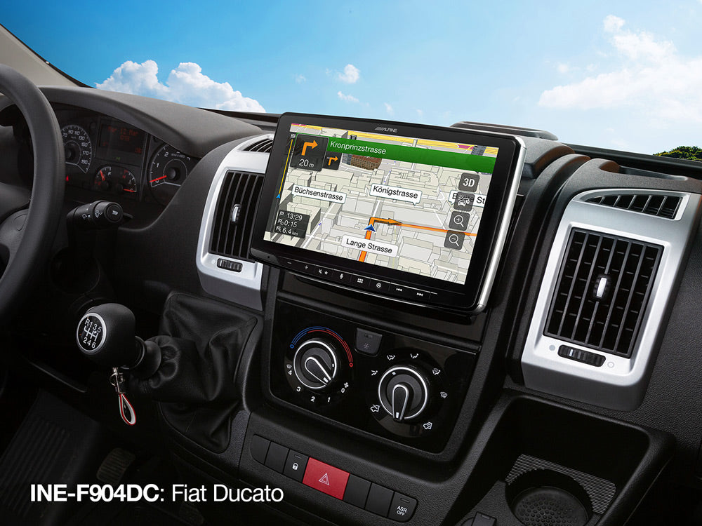 Alpine INE-F904DC – 9" Touch Screen, Built-in Navigation for Trucks, Campers and Large Motorhomes