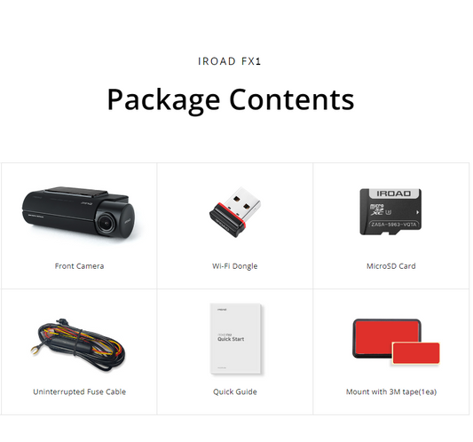 IROAD FX2 PRO FRONT ONLY DASHCAM 32GB