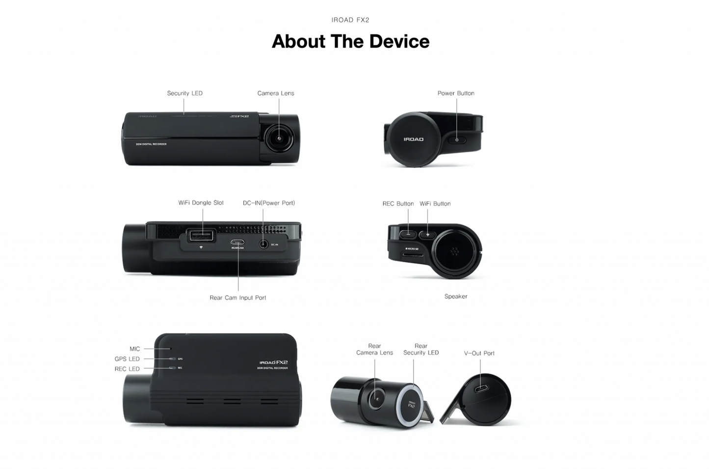 IROAD FX2 PRO FRONT & REAR DASHCAM 64GB