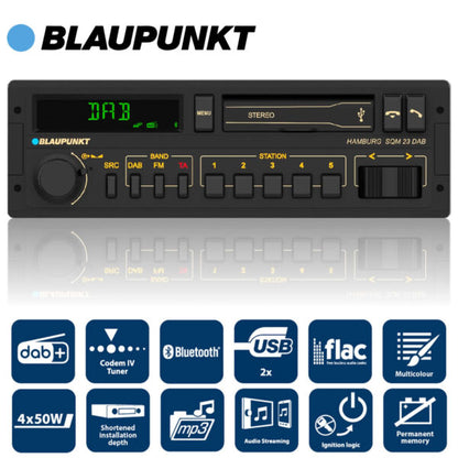 BLAUPUNKT HAMBURG SQM 23 DAB - Retro Classic Bluetooth DAB+ USB Stereo