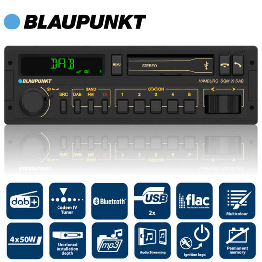 BLAUPUNKT HAMBURG SQM 23 DAB - Retro Classic Bluetooth DAB+ USB Stereo