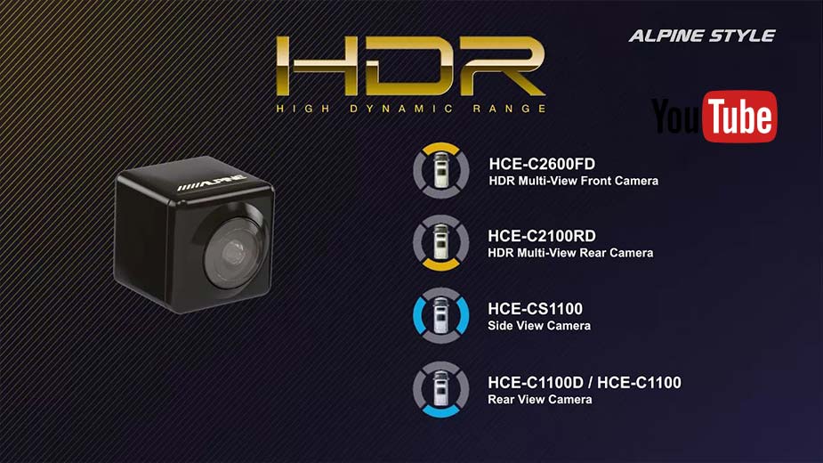 Alpine HCE-C1100D - HDR Rear View Camera with Direct Camera Connection
