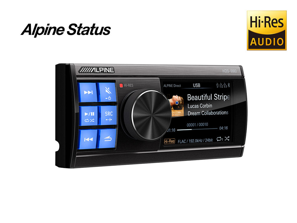 Alpine HDS-990 - Status Hi-Res Audio Media Player 192kHz/24Bit Playback Bluetooth USB DAC