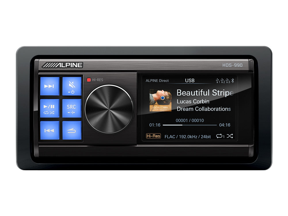 Alpine HDS-990 - Status Hi-Res Audio Media Player 192kHz/24Bit Playback Bluetooth USB DAC