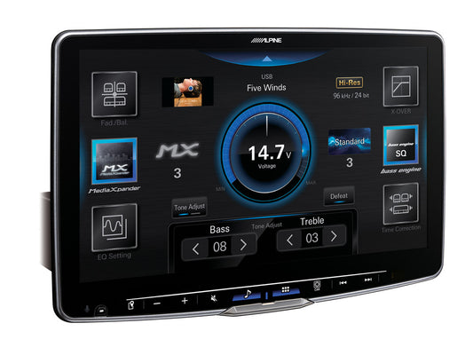 Alpine iLX-F115D 11-Inch Media Receiver 1-DIN Chassis, Featuring DAB+, Apple CarPlay and Android Auto Compatibility
