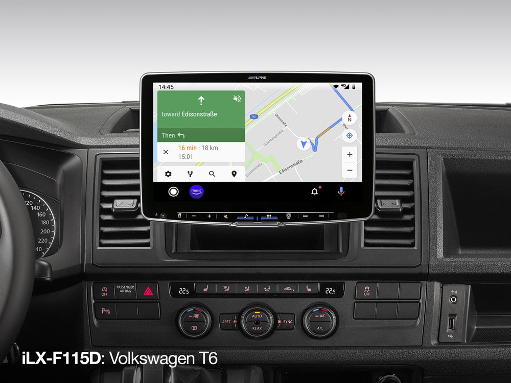 Alpine iLX-F115D 11-Inch Media Receiver 1-DIN Chassis, Featuring DAB+, Apple CarPlay and Android Auto Compatibility