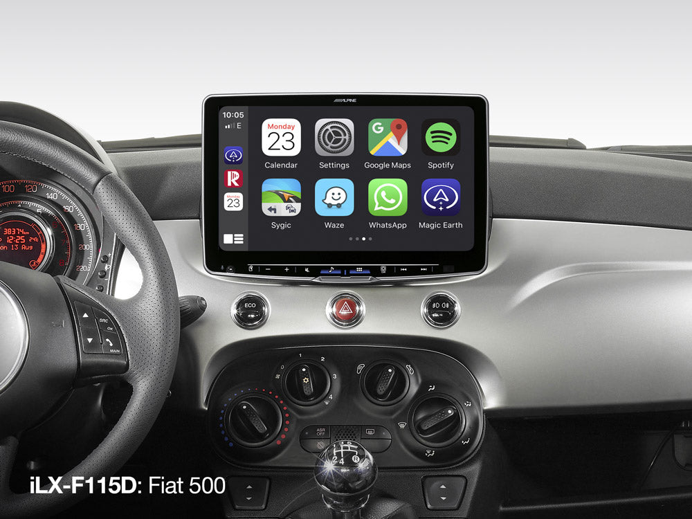 Alpine iLX-F115D 11-Inch Media Receiver 1-DIN Chassis, Featuring DAB+, Apple CarPlay and Android Auto Compatibility