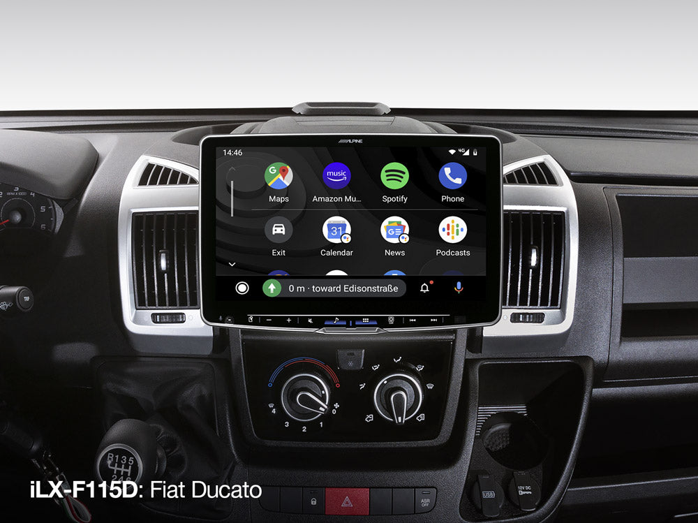 Alpine iLX-F115D 11-Inch Media Receiver 1-DIN Chassis, Featuring DAB+, Apple CarPlay and Android Auto Compatibility