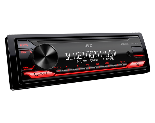 JVC KD-X282BT Single DIN Receiver Bluetooth® USB AUX Car Stereo