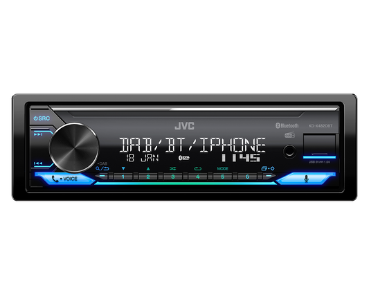JVC KD-X482DBT - Mechless Digital Media Player Bluetooth DAB+ Alexa Ready Stereo