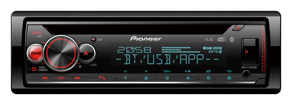 DEH-S720DAB CD Tuner with DAB/DAB+ Bluetooth, Apple and Android devices.