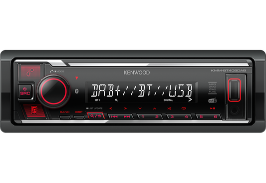 Kenwood KMM-BT408DAB - Mechless Media Player Bluetooth DAB USB Car Stereo