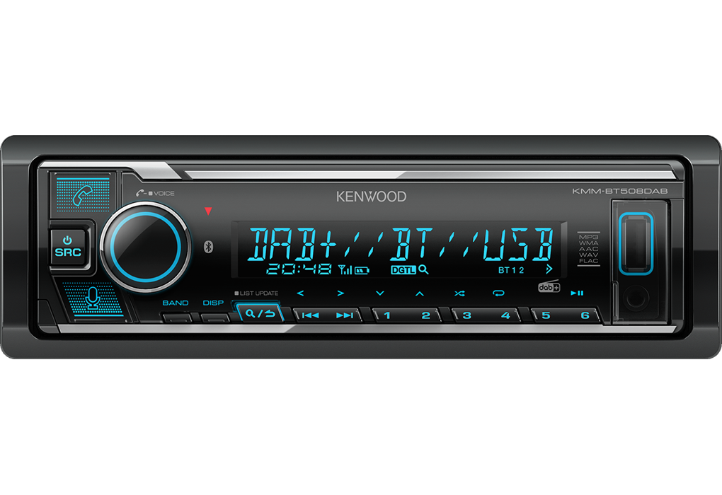 Kenwood KMM-BT508DAB - Digital Media Receiver DAB Bluetooth Stereo Alexa Ready